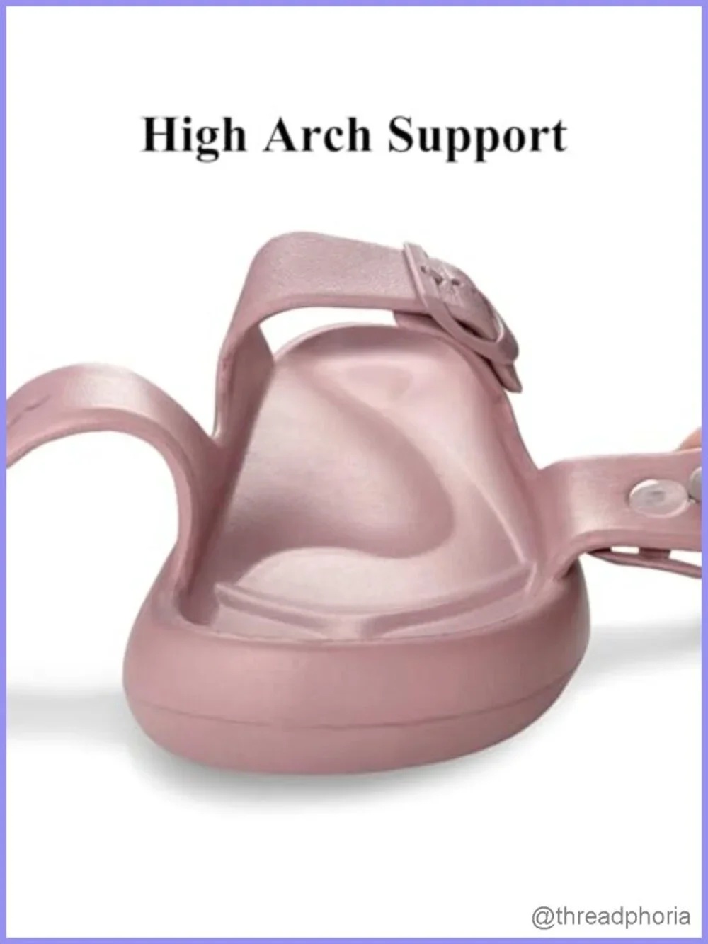 Women's Platform Cloud Slides Arch Support Double Buckle Recovery Sandals